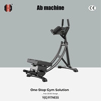 Máquina de Abdominales Comercial con Soporte Curvo para Espalda, Asiento Acolchado, Agarraderas Dobles y Estructura Estable para Equipos de Gimnasio