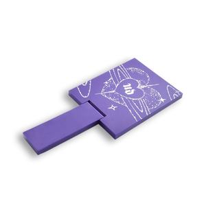 Espejo Cosmético de Mano Personalizado, Bonito y Elegante, Color Morado Brillante, para Viaje - Product Image 4