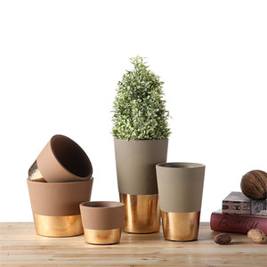 Wholesale Matte Cement Decorative Flower Pots Cheap Price round Wedding Decor for Livingroom <strong>Garden</strong> Planter <strong>Liner</strong> for Home Use - Product Image 1