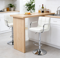 Tabouret de bar pivotant en cuir PU, réglable en hauteur, moderne, pour cuisine, restaurant, bar à domicile