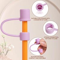 Capuchon de couverture de paille en silicone de 10mm Topper Pointes de paille anti-poussière à boire réutilisables Couvercles compatibles avec les accessoires de tasse de 40oz 30oz 20oz