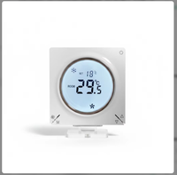 Panneau de commande de thermostat à écran LCD extra-large pour unité de ventilation, climatisation centrale, chauffage au sol, télécommande en plastique ABS