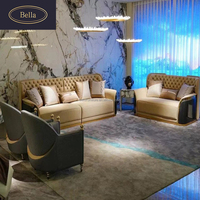 Italienisches Luxus-Recksofa mit Massivholz und echtem Leder für moderne Villen für moderne Wohnzimmer
