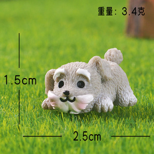 <span class=keywords><strong>Miniature</strong></span> réaliste de chien Schnauzer mignon, ornement de plante en pot, décoration de chiot de dessin animé, accessoire pour tableau de bord de voiture - Product Image 5