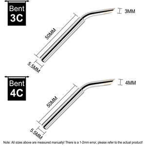 Pointe de fer à souder professionnelle courbée, sans plomb, chauffée externement, en cuivre sans oxygène, à chauffage rapide, pour soudage - Product Image 5