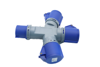 Prise industrielle HFE HFN-1023 16A 32A 3 broches 3 voies avec adaptateur multiprise BLEU 220V IP44