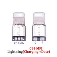 Conector Tipo-C para Decodificador Realtek Alc5686 Taiwan, Cable de Audio Lightning C100/C94 para Auriculares, DAC, Adaptador de Carga y Transferencia de Datos para Teléfono