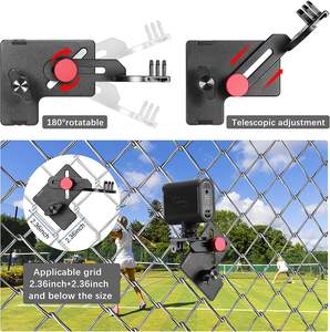 Caméra d'action personnalisée Support de téléphone Support de clôture <span class=keywords><strong>pour</strong></span> GoPro <span class=keywords><strong>iphone</strong></span> DJI <span class=keywords><strong>Osmo</strong></span> Insta360 Baseball Softball Tennis Training Recording - Product Image 3