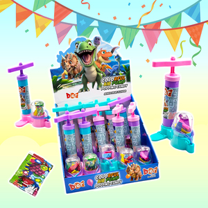 Bonbons en gros, étiquette privée personnalisée, bonbons multi-fruits savoureux avec jouet gonfleur de ballons, ballons colorés, sucreries pour jouer - Product Image 1