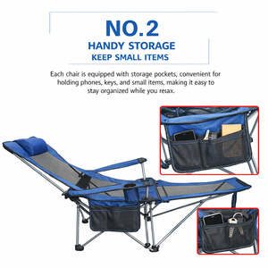 <span class=keywords><strong>Chaise</strong></span> de camping portable d'extérieur avec repose-pieds, <span class=keywords><strong>chaise</strong></span> de plage inclinable à double usage, <span class=keywords><strong>chaise</strong></span> de camping minimaliste en métal, <span class=keywords><strong>chaise</strong></span> de jardin en acier - Product Image 4