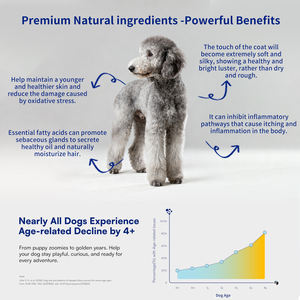 Hanyun Omega 3 mastica morbida per cani integratore di pelle e mantello per cani-integratore di nutrizione vitaminica per cani - Product Image 3