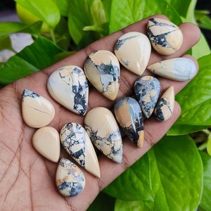Lot de cabochons en jaspe Maligano naturel 275 carats, pierres précieuses de formes variées, fournisseur en gros, fabricant Inde - Product Image 5