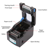 Vente en gros Xprinter 370B Imprimante d'étiquettes thermiques avec une résolution de 203DPI Impression thermique directe Utilisé Stock Prix bon marché Terminal USB