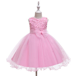 XA663 فستان الأميرة للفتيات بطول الكاحل الترتر وصيفه الشرف مساء حفلة موسيقية فساتين الاطفال حفل زفاف - Product Image 4