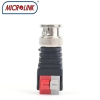Adaptateur de connecteur BNC mâle à raccord rapide sans soudure pour caméra CCTV, type à pression sur bornier