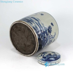 RZPJ04/05 Pot en céramique antique peint à la main de la dynastie Qing, pots de rangement en <span class=keywords><strong>porcelaine</strong></span> ancienne peints à la main - Product Image 6