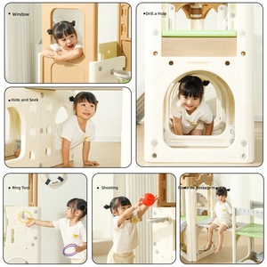 Tobogán Redondo de Plástico para Bebés, para Jugar en Interiores, para Escalar y Deslizarse, para Bebés y Niños Pequeños, Estructura de Escalada Pequeña para Uso Doméstico en Interiores - Product Image 3
