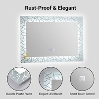 Miroir de salle de bain LED rectangulaire moderne intelligent avec interrupteur tactile, étanche, anti-buée et éclairé – Fabricant