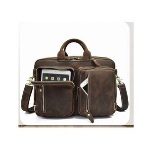 Bolso de Mano de Cuero Genuino de Primera Calidad, Elegante y Hecho a Mano, para el Trabajo, Viajes, Oficina y Uso Diario - Product Image 2