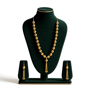 Exquisito Juego de Joyería para Mujer Chapado en Oro Estilo Medio Oriente de Dubái al por Mayor, Collares de Cadena, Joyería de Cuentas de Dubái de Alta Calidad - Product Image 1