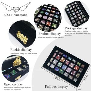 Cy 28 רשת פאר חג המולד בגדלים מעורבים אבנים מסמר אמנות ערכת אבני חן עבור ציפורניים קישוט ציפורניים קישוט - Product Image 4