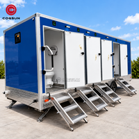 Remorque sanitaire mobile Cogsun 5 postes, grande capacité, pour grands événements