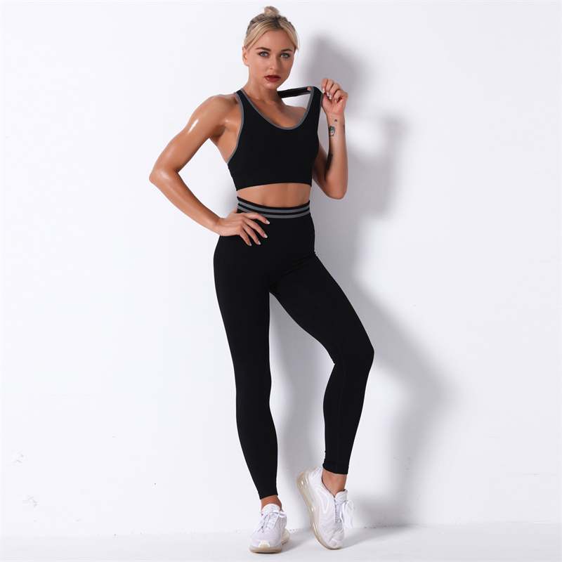 Fashion Modern Breathable Workout Clothing Women Active Wear  Yoga Pants  BRA  5 colors