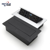 Prise de courant escamotable en acier inoxydable avec 2 prises AC, prise EU, UK, US, niveau IP55, longueur de câble de 3 m et 5 m pour la charge