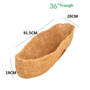 Cesta colgante de <span class=keywords><strong>coco</strong></span> de Material Natural clásico, <span class=keywords><strong>maceta</strong></span> semicircular para balcón para Centro Comercial para flores, ropa, balcón - Product Image 5