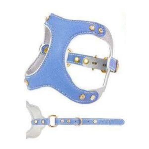 Heavy Duty Scratch Resistant Vegan Leather Dog <b>Harness</b> Padded Pet Walking <b>Harness</b> For Medium Large Dogs With Full Inner Sponge - Product Image 1