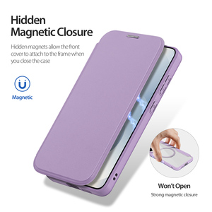 Funda magnética para teléfono compatible con Samsung S25 Edge, funda con ranuras para tarjetas, cubierta magnética plegable transparente, todo incluido - Product Image 3