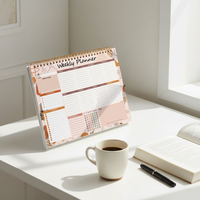 Journal alimentaire non daté B5 2026, carnet à spirales, semaines non datées, carnet de planification motivant
