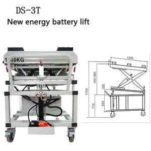 DRSD DS3T New 3 Ton Hydraulic Scissor Lift 220V Car Platform Steel Material 1 Post Energy Battery DS3T New Energy Battery Lift D - Product Image 3