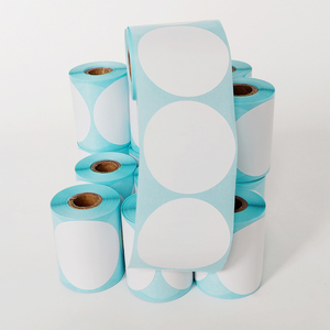 Rollo <span class=keywords><strong>de</strong></span> etiquetas térmicas <span class=keywords><strong>circulares</strong></span> <span class=keywords><strong>de</strong></span> <span class=keywords><strong>colores</strong></span> autoadhesivas impermeables <span class=keywords><strong>de</strong></span> 2 pulgadas, <span class=keywords><strong>de</strong></span> 1 pulgada producto personalizado, pegatinas redondas personalizadas privadas - Product Image 1
