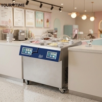 Machine à glace dure verticale 4 saveurs, commerciale, à contrôle de cylindre indépendant, avec agitateur supérieur, pour gelato et congélateur discontinu, CE/ETL