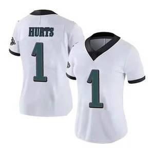 Maillot de football style Philadelphie pour femmes et jeunes filles # 26 Barkley # 1 Hurts # 33 DeJean Stitched Wholesale 100% Polyester Séchage Rapide - Product Image 2