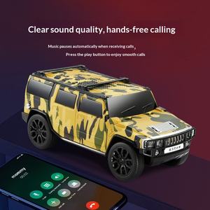 Haut-parleur de voiture bleu <span class=keywords><strong>Hummer</strong></span> <span class=keywords><strong>H5</strong></span>, modèle de voiture, haut-parleur à basses puissantes, lecteur de carte USB, lecteur de carte TF, lecture de radio MF - Product Image 2