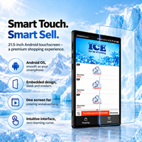 Distributeur automatique de glace de marque supérieure avec écran tactile couleur, graphiques personnalisés, fonction de fabrication de glace et paiement par carte de crédit Haloo