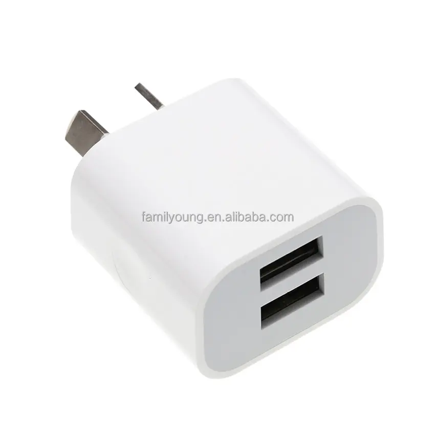 תקע טלפון נייד USB USB מטען 2 יציאות טעינה מהירה 5v2a מתאם כוח קיר עבור טלפון חכם אוסטרליה zealand חדש zealand