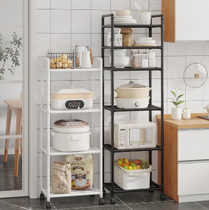 Mehrstöckiges Küchen- und Badezimmer-Aufbewahrungsregal mit Robustem Stahlrahmen Haushalts-Mikrowellenhalter - Product Image 2