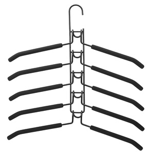 Phong Cách Mới Tiết Kiệm Không Gian <span class=keywords><strong>5</strong></span> Trong <span class=keywords><strong>1</strong></span> Móc Áo Chống Trượt <span class=keywords><strong>5</strong></span> Lớp, Móc Áo Ma Thuật Kim Loại Nhiều Lớp Với Miếng Bọt Biển EVA Cho Không Gian Tủ Quần Áo Tiết Kiệm - Product Image 2