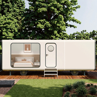 Maison mobile en acier d'hôtel modulaire de luxe moderne préfabriqué de conception contemporaine de 5m avec le style facile de capsule de l'espace d'installation