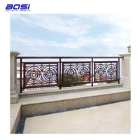 Personnalisable Jardin Métal Villa Pont Garde-corps Aluminium Clôture Panneaux Balcon Main Courante Conception Fer PVC Bois Cadre Fonction de Sécurité