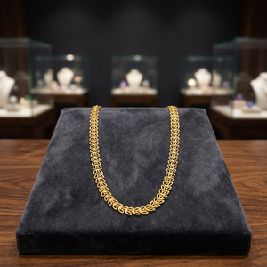 Wholesale 14K 18K 24K Micro Gold Leaf Pattern Chain, Fashion Chain, Brass Chain, Modern Chain Design, Leaf Pattern Style Chain. - Product Image 5