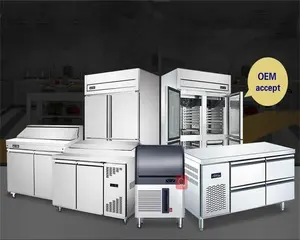 वाणिज्यिक स्टेनलेस स्टील फ्रीजर रेफ्रिजरेटर/पेशेवर एक बंद रेस्तरां रसोई प्रशीतन उपकरणों