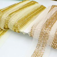 Tissu en tulle brodé de dentelle perlée Sfifa pour la décoration de caftan et takchita