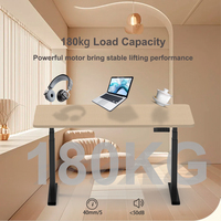 Support de bureau électrique moderne avec moteur brushless 2AF3 180 kg, cadre de table réglable en hauteur pour bureau assis-debout