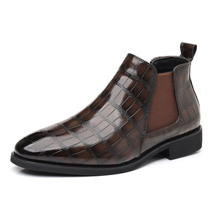 Botas <span class=keywords><strong>Chelsea</strong></span> Formales Marrones Originales Hechas a Mano de Lujo Personalizadas al por Mayor, Botas de Tobillo para Hombre, Botas Sin Cordones para Hombre - Product Image 3