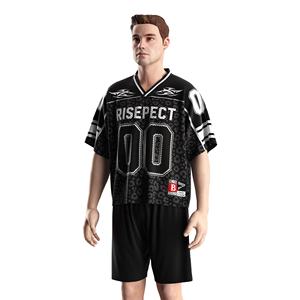 เสื้อเจอร์ซีย์ฟุตบอลอเมริกันสไตล์เรโทรผ้าตาข่ายสำหรับผู้ชาย เสื้อรักบี้วินเทจแบบปรับแต่งได้ เหมาะสำหรับใส่ลำลองและฝึกซ้อม - Product Image 2