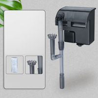 Filtre d'aquarium à suspendre avec cascade, purificateur de réservoir de poissons avec écrépineur de film gras, débit réglable pour aquarium d'eau douce